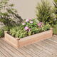 Plantador Vidaxl elevado con revestimiento de 120x60x25 cm de pino sólido