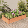 Plantador Vidaxl elevado con revestimiento de 120x60x25 cm Pine Brown