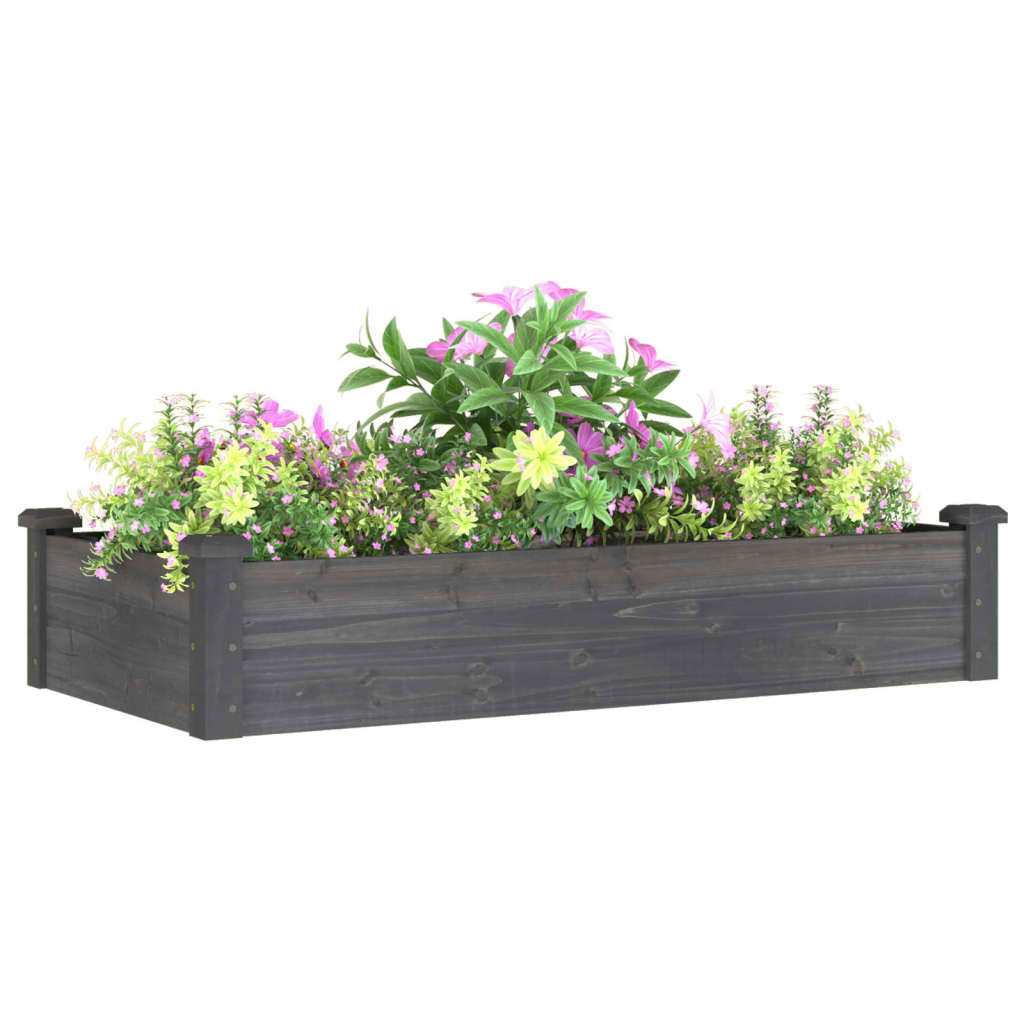 Plantador Vidaxl elevado con revestimiento de 120x60x25 cm de pino