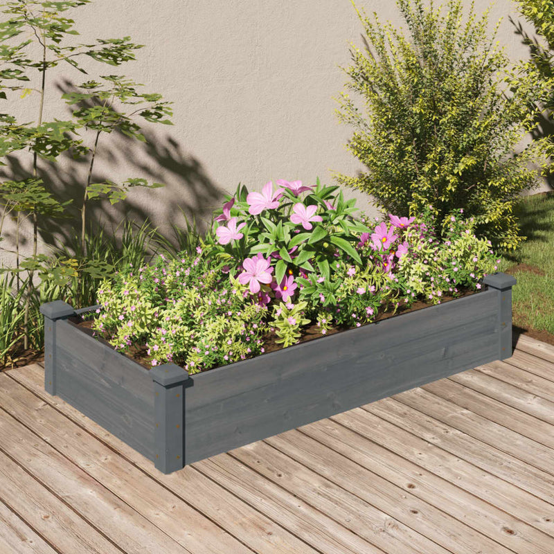 Plantador Vidaxl elevado con revestimiento de 120x60x25 cm de pino
