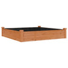 Plantador Vidaxl elevado con revestimiento de 120x120x25 cm Pine Brown
