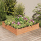 Plantador Vidaxl elevado con revestimiento de 120x120x25 cm Pine Brown