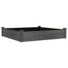 Plantador Vidaxl elevado con revestimiento de 120x120x25 cm de madera pura gris