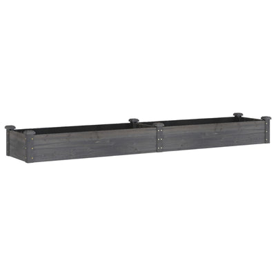 Vidaxl fioriera sollevata con fodera 240x45x25 cm pino -wood