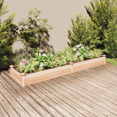 Vidaxl fioriera sollevata con fodera 240x60x25 cm Pineodo solido