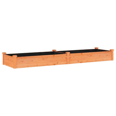 Vidaxl fioriera sollevata con fodera 240x60x25 cm marrone pino