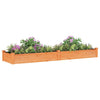 Vidaxl fioriera sollevata con fodera 240x60x25 cm marrone pino