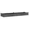 Plantador Vidaxl elevado con revestimiento de 240x60x25 cm de madera pura gris