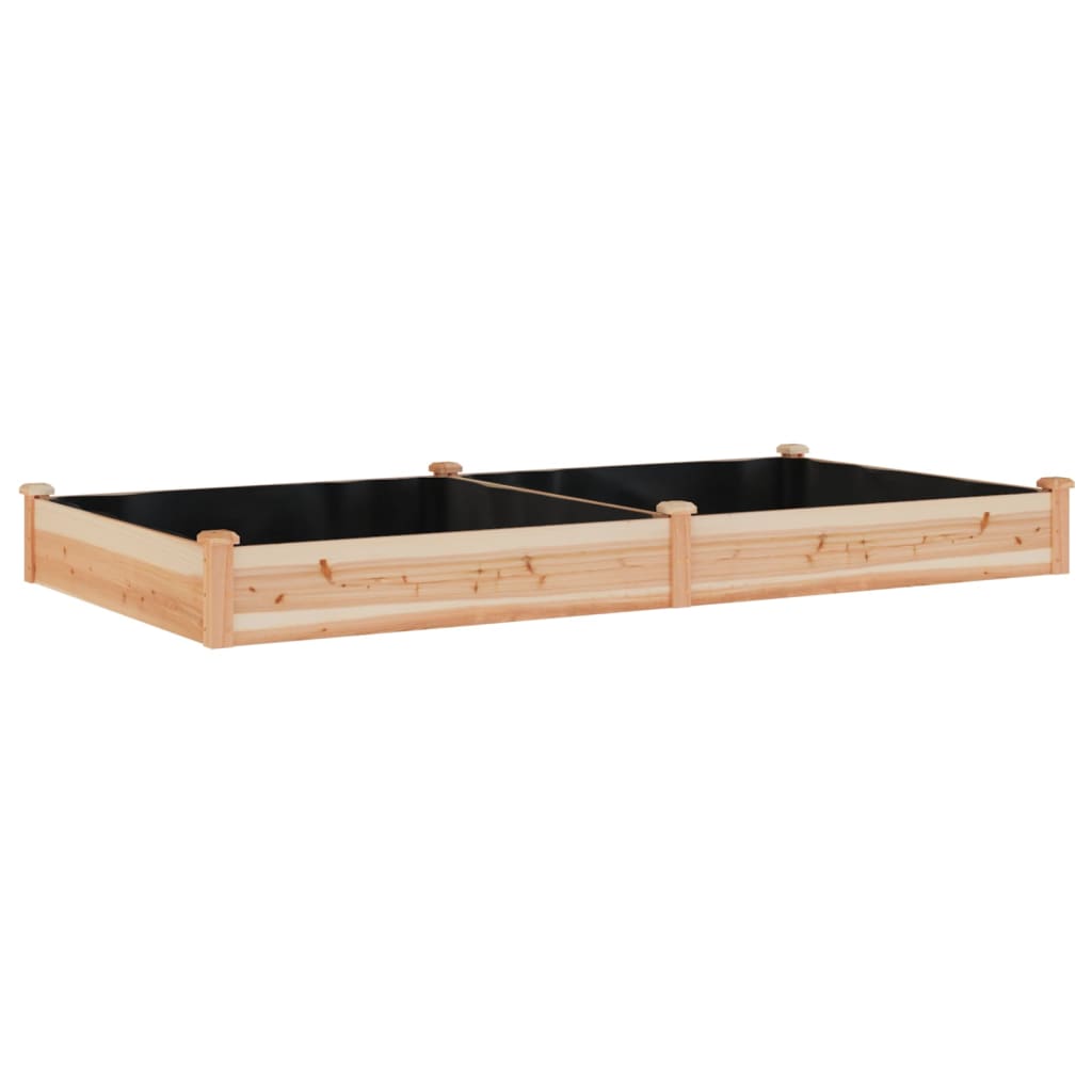 Vidaxl fioriera sollevata con fodera 240x120x25 cm Pineo solido