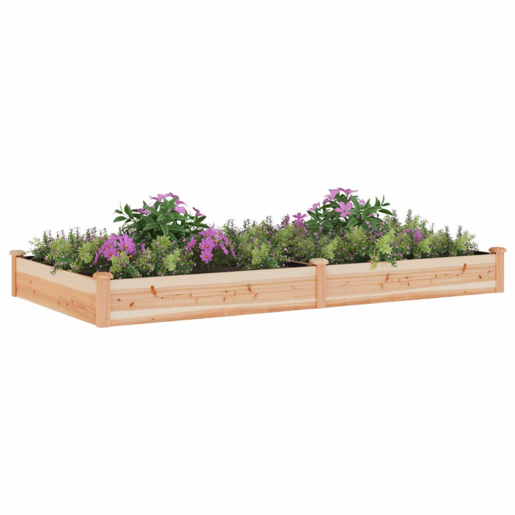 Vidaxl fioriera sollevata con fodera 240x120x25 cm Pineo solido