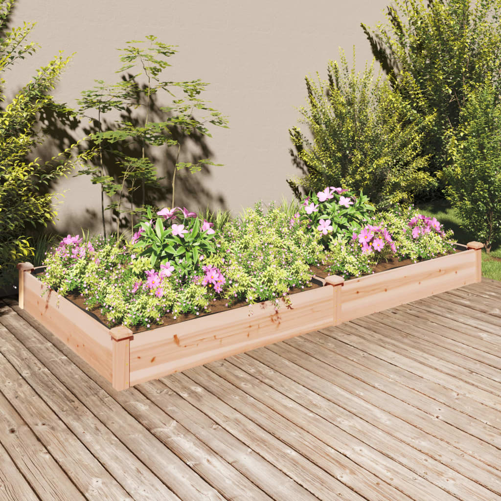 Vidaxl fioriera sollevata con fodera 240x120x25 cm Pineo solido