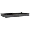 Plantador Vidaxl elevado con revestimiento de 240x120x25 cm de madera pura gris