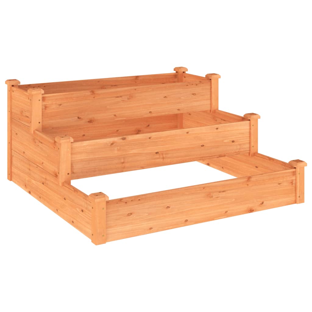 Plantador Vidaxl elevado 120x120x56 cm de pino sólido