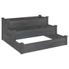 Plantador Vidaxl elevado 120x120x56 cm de pino sólido gris gris