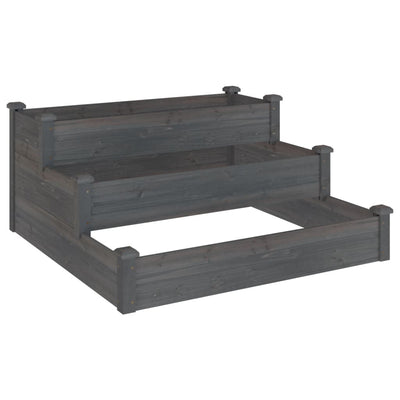 Vidaxl fioriera raccolta 120x120x56 cm grigio pino grigio