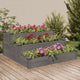 Plantador Vidaxl elevado 120x120x56 cm de pino sólido gris gris