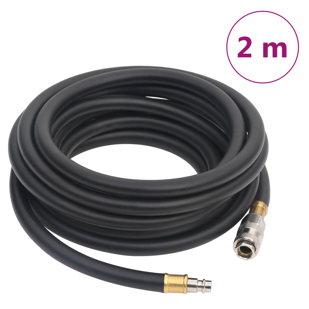 Vidaxl Air manguera híbrida 0.6 '' 2 m de caucho y pvc negro