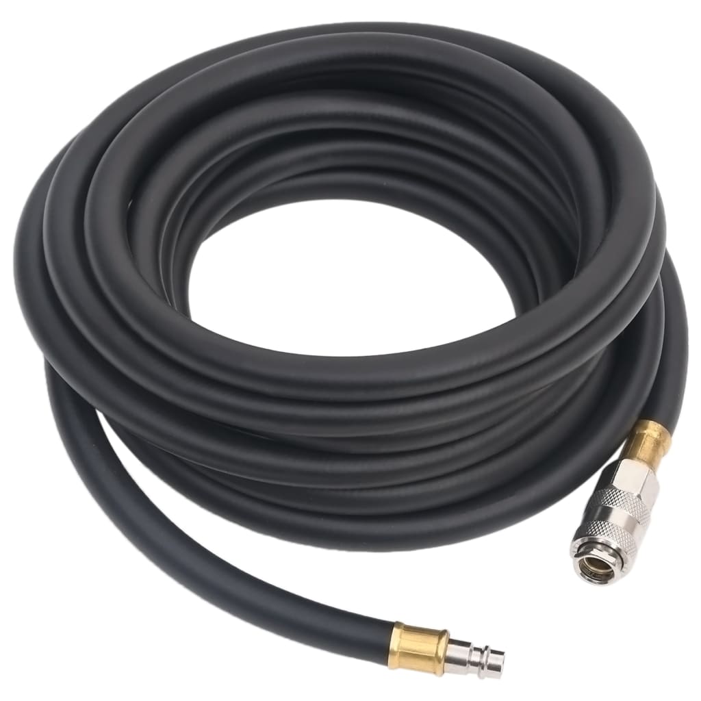 Vidaxl Hose Air Hose Hybrid 0.6 '' 10 m in gomma e PVC nero