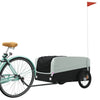 Vidaxl Bicycle Trailer 45 kg di ferro nero e grigio