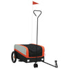 Remolque de bicicleta Vidaxl 30 kg de hierro negro y naranja
