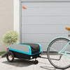 Vidaxl remolque de bicicleta 30 kg de hierro negro y azul