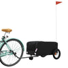 Vidaxl Remolque de bicicleta 30 kg de hierro negro