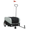 Vidaxl Bicycle Trailer 45 kg di ferro nero e grigio