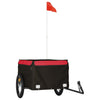 Trailer Vidaxl Bicycle 45 kg di ferro nero e rosso