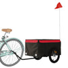 Trailer Vidaxl Bicycle 45 kg di ferro nero e rosso