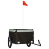 TRAILER VIDAXL BICYCLE 45 kg di ferro nero e grigio