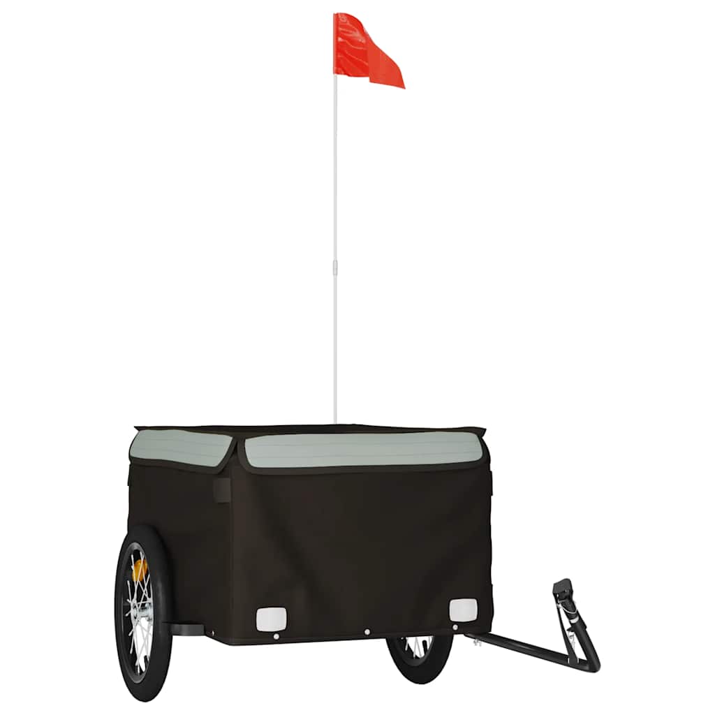 TRAILER VIDAXL BICYCLE 45 kg di ferro nero e grigio
