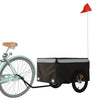TRAILER VIDAXL BICYCLE 45 kg di ferro nero e grigio