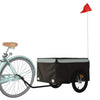 TRAILER VIDAXL BICYCLE 45 kg di ferro nero e grigio
