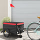 Vidaxl bicycle trailer 30 kg iron black and red
