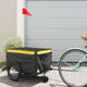 Vidaxl Bicycle Trailer 30 kg di ferro nero e giallo