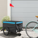 Vidaxl Bicycle Trailer 30 kg di ferro nero e blu