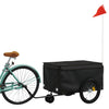 Vidaxl Bicycle Trailer 30 kg di ferro nero
