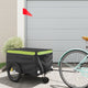 Vidaxl bicycle trailer 30 kg iron black and green
