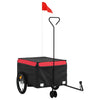Trailer Vidaxl Bicycle 45 kg di ferro nero e rosso