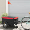 Vidaxl remolque de bicicleta 45 kg de hierro negro y rojo