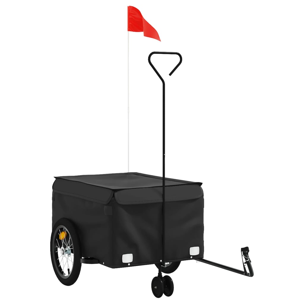 Vidaxl Bicycle Trailer 45 kg di ferro nero