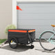 Trailer Vidaxl Bicycle 45 kg di ferro nero e arancione