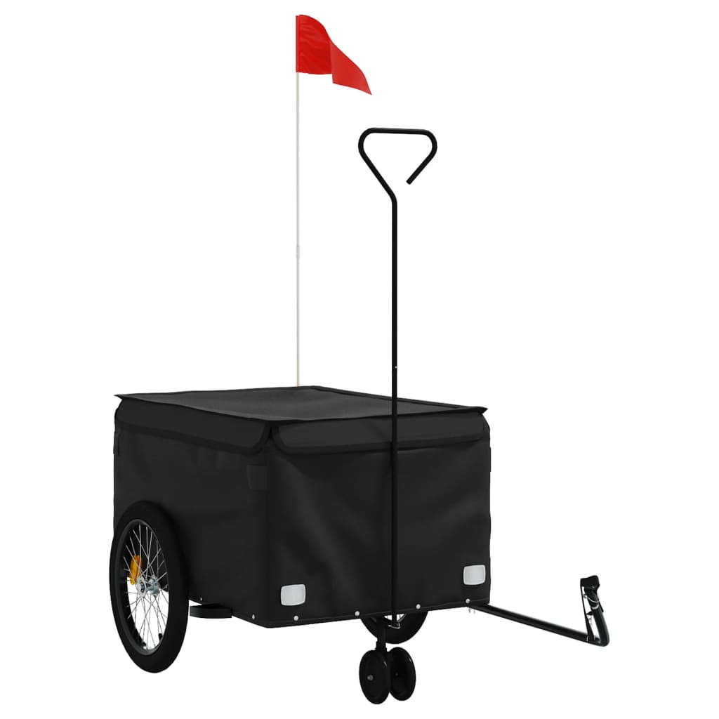 Vidaxl Bicycle Trailer 45 kg di ferro nero