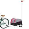 Vidaxl remolque de bicicleta 30 kg de hierro negro y rojo