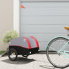 Vidaxl remolque de bicicleta 30 kg de hierro negro y rojo