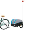 Vidaxl remolque de bicicleta 30 kg de hierro negro y azul