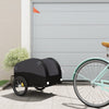 Vidaxl Remolque de bicicleta 30 kg de hierro negro