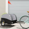 Vidaxl Bicycle Trailer 45 kg di ferro nero e grigio