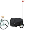 Vidaxl fietstrailer 45 kg ijzer zwart