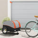 Trailer Vidaxl Bicycle 45 kg di ferro nero e arancione